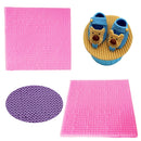 Stripes Pattern Silicone Fondant Mould Cake Ice Paste Snack Mold 10cm Pink