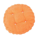Round Comfortable Breathable Super Soft Cotton Filling Corduroy Seat Cushion Outdoor Dining Picnic Accessory Orange