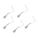 5 Pieces Silver Spinnerbait Blade Fishing Tool Spinnerbait Fishing Accessories