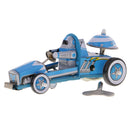 Vintage Tin Toys Race Car Racer Model with Wind Up Key Collectible Gifts