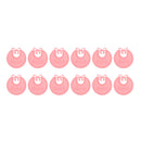 12 Pieces Mini Plastic Bibs for Baby Shower or Gender Reveal Decorations,Cupcake Topper Pink