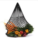 Portable Reusable Shopping Cotton Blend Mesh 10KG Bearing Weight Bag Hanging Accessory Black