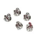 5pcs Charm Bracelet Beads Vintage Silver Xmas Santa Charm For Bracelet