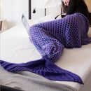 Kids Children Fish Scale Mermaid Tail Warm Soft Blanket Funny Cocoon Sofa Sleeping Bag Fancy Dress Costume Best Gift Blue