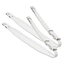 2 Pieces Adjustable Accordion Replacement Leather Shoulder Straps Accordion Parts White 32.67-43.3inch