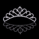 Women Girls Ladies Fashionable Rhinestone Tiara Headwear Hair Decor Wedding Birthday Party Supplies Silver