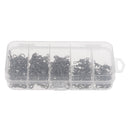 115pcs Heavy Duty Three Way Barrel Swivels Black T-Ture Swivels Fishing Connectors with Box