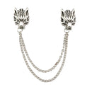 Charming Mens Business Suit Brooch Pin Chain Jewelry Festival Party Accessory
