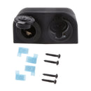 12V-24V Car Cigarette Lighter + Blue LED Dual USB Port Charger Socket Adapter