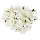 50Pieces Artificial Floral Silk Rose Flower Blossom Heads Home Decor White
