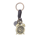 Retro Adornment Alloy Keyboard Clock Design Keychain Women Handbag Purse Key Decor Ornaments Gift
