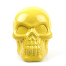 Gothic Ceramic Skull Money Saving Box Money Collectable Piggy Bank -Yellow