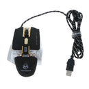 4000DPI 7D USB Wired Computer PC Mechanical Gaming Mouse LED Backlight Black