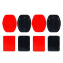 8Packs Double-sided Glue Pad with Helmet Flat Adhesive Mount Curved Surface Base for GoPro Hero Xiaomi Yi SJCAM