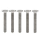 5 Pieces Hex Head Cap Bolt Screw, External Hex Drive, Titanium Alloy M10Ã—60