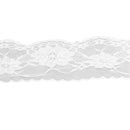 5 Yards 6.5cm Wide White Lace Ribbon Floral Trim Sewing Flower Lace Fabric Applique Clothing Accessories Crafts for Bridal Wedding Veils Dress DIY