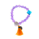 Women Bohemian Charm Round Beads Bracelet Tassel Bangle