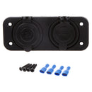 12V/24V Waterproof Dual 2 USB Outlet Motorcycle Boat Car Cigarette Lighter Power Socket Adapter Charger