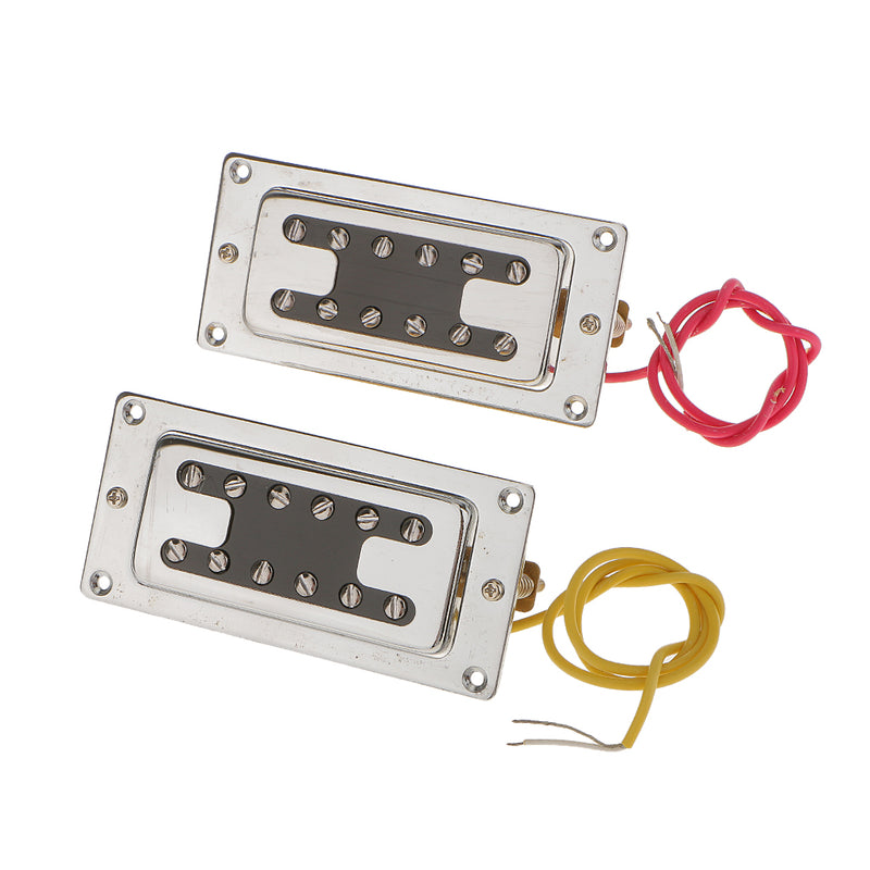 1 Set Of 6-String Mini Adjustable Pickup With Screws FIT FOR Electric Bass Guitar Accessories Silver