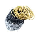 30 Pieces Glitter Women Hair Tie Band Ponytail Holder Elastic Rubber with Buckle