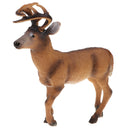 6.9 Inch Plastic White-tailed Deer Wild Animal Figurine Toy for Kids Toddlers, Kids Birthday Christmas Gift Home Desk Decor