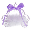 Romantic Carriage Candy Box with Bowknot Ribbon for Weeding Favours Purple