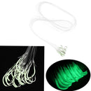 New 15pcs Glow in Dark Fishing Hooks String Barbed Hooks for Bass Carp