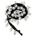 1 Yard Polyester Pearl Beaded Ribbon Sewing Trim Chain for DIY Wedding Decoration