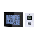 Digital Wireless Weather Station with LCD Display, Indoor Outdoor Sensor, Snooze Alarm, Barometer for Weather Forecast, Temperature Humidity Measure