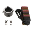 Dual Lens Fast Converter for Nikon SLR Camera with Shoulder Strap and Metal Buckle - Black