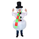 Inflatable Snowman Costume Christmas Holiday Party Fancy Dress Cosplay Adult Outfit