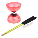 Pro Triple Bearing 4inch Diameter Red Chinese Yoyo Diabolo Toy Set with Metal Sticks and String