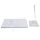 White Wedding Ceremony Guest Book Pen Holder set with Crystal Bow Decoration