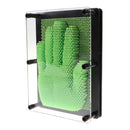 Plastic 3D Image Captor Pin Art Sculpture Hand Mould with Frame Home DÃ©cor Office Toy - Green Medium