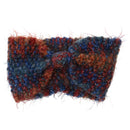 Women's Yoga Sportswear Knitted Ear Warmer Bow Crochet Winter Headwear Headwrap Hair Band Accessory Headband Blue