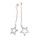 Elegant Crystal Rhinestone Dangle Drop Star Earrings Wedding Pageant Jewelry