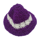Stylish Ribbon Knitted Cap Ribbon Hat 20-27cm for 12inch Blythe Azone and 1/3 BJD LUTS Doll Party Outfit Purple