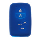 Silicone Smart Protective Car Key Fob Skin Case for Toyota Deep Blue