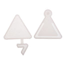 DIY Shifting Sand Craft Triangular Pendant Epoxy Resin Shaker Charm Mold Silicone Mold Transparent Quicksand Pendant Mold Jewelry Making Tools
