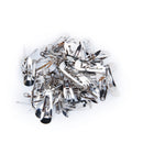 Women Girls Ladies Metal Snap Clips Hair Bows Head Wear Hair Accessory Silver Pack Of 50PCS 30mm