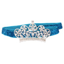 Infant Baby Rhinestone Crown Hair Bands Photography Headband - Blue