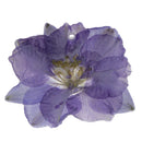 Purple Delphinium Epoxy Resin Dried Flower Pendants Charms for Jewelry Making DIY Hanging Decoration w/Hole