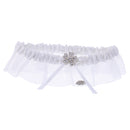 Wedding Garter Bride Pearl Ribbon Leg Ring Throwaway Toss Wedding Prom