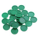Set of 24 Pieces Plastic Currency Chips Poker Casino Chips Board Game with Crown Pattern DIY Craft Party Fun Green