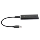 USB3.1 Type-C to NVMe M.2 Mobile Hard Disk Box 10Gbps M.2 SSD Enclosure M Key (Black)
