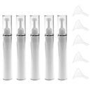 Lot 5pcs 15ml/0.5oz Travel Refillable Airless Empty Perfume Eye Cream Spray Bottles Cosmetic Lotion Dispensing Vials Plastic White +5 Funnels