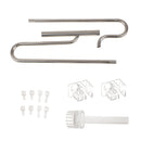 Set Of Mirror Polished Easy To Clean Pipe Inflow + Pipe Outflow + Pipe Fixation Holder For Aquarium Plant Tank 12mm
