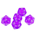 5pcs/set TRPG Game Dungeons & Dragons D20 Multi Sides Dice Set Toy Purple