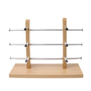 3-Layer Sunglasses Eyeglasses Display Wooden Frame Rack Stand Holder Organizer Silver