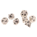 7Pcs Multi-sided Dices Board Game for Dungeons And Dragons Xmas Gift Silver